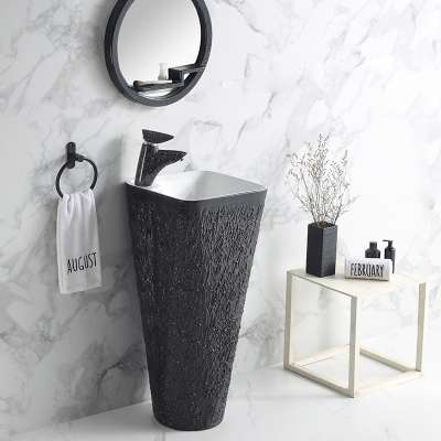 Nice design & high quality  sanitary ware products hand wash basin with  pedestal hand washing basin with stand made in Chaozhou