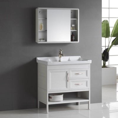 Best Carbon fiber material  white basin units furniture luxury mirror with sink wall-mounted home used bathroom vanity cabinet